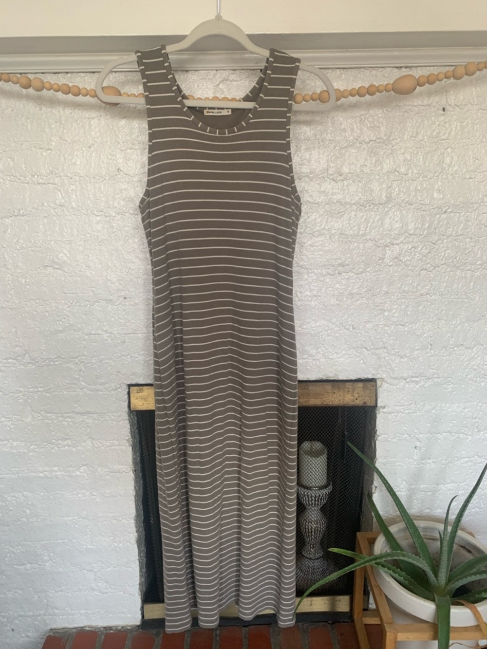 Marine Layer Lexi Rib Striped Sleeveless Maxi Dress
